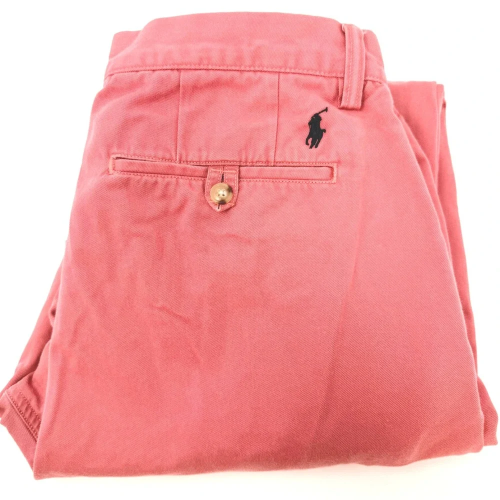 Polo Ralph Lauren Mens 31x29 Classic Fit Chino‎ Pants Salmon Pink Coral Cotton